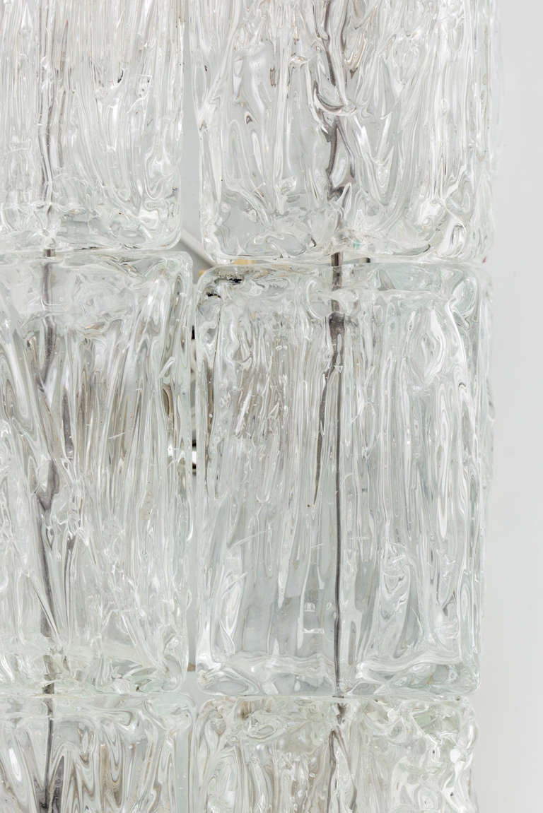 Mid-Century Modern Venini Glass Ice Block Sconces