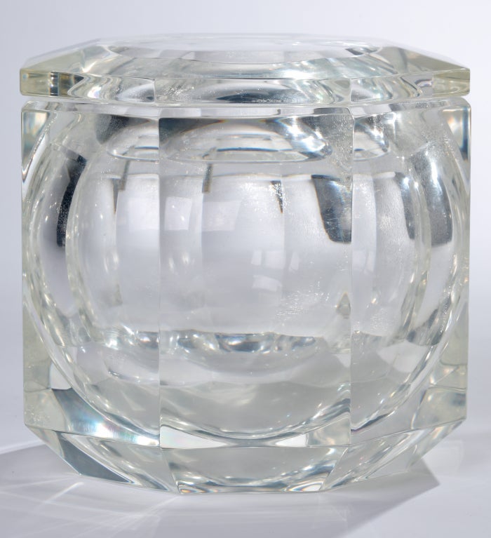 Extra Large Carole Stupell 1960's Lucite Ice Bucket