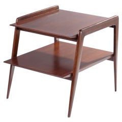 Gio Ponti Walnut Side Table