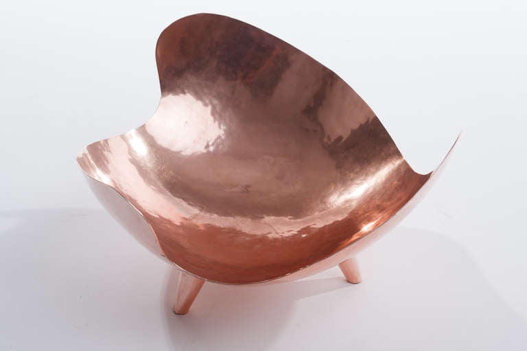 1950s Organic Form Mexican Copper Bowl In Good Condition In New York, NY