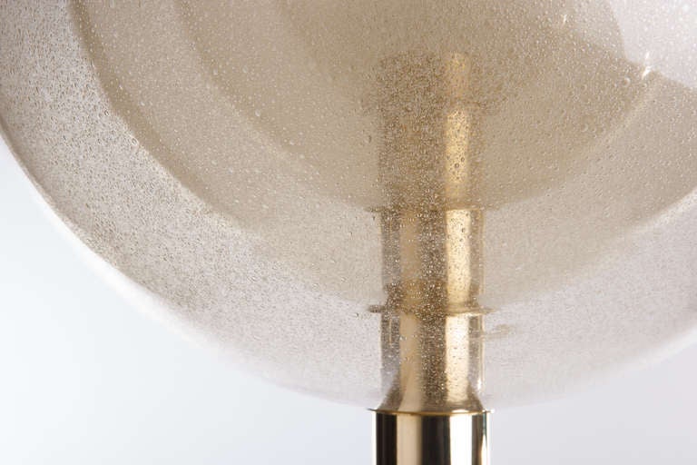 Italian Concentric Glass Shade Brass Floor Lamps by Carlo Nason for Mazzega