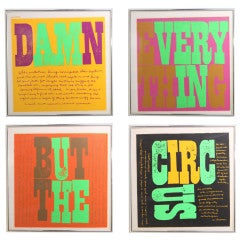 "Damn Everything But The Circus" Silkscreens by Corita Kent