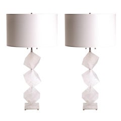 Rock Crystal Cube Lamps 4