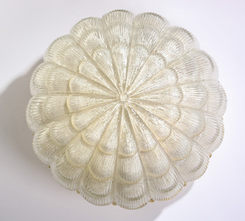 Glass Flower Ceiling Fixture