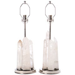 Rock Crystal Obelisk Lamps 6