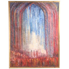 Sulhy Large Mid-Century Abstract Oil Painting 9