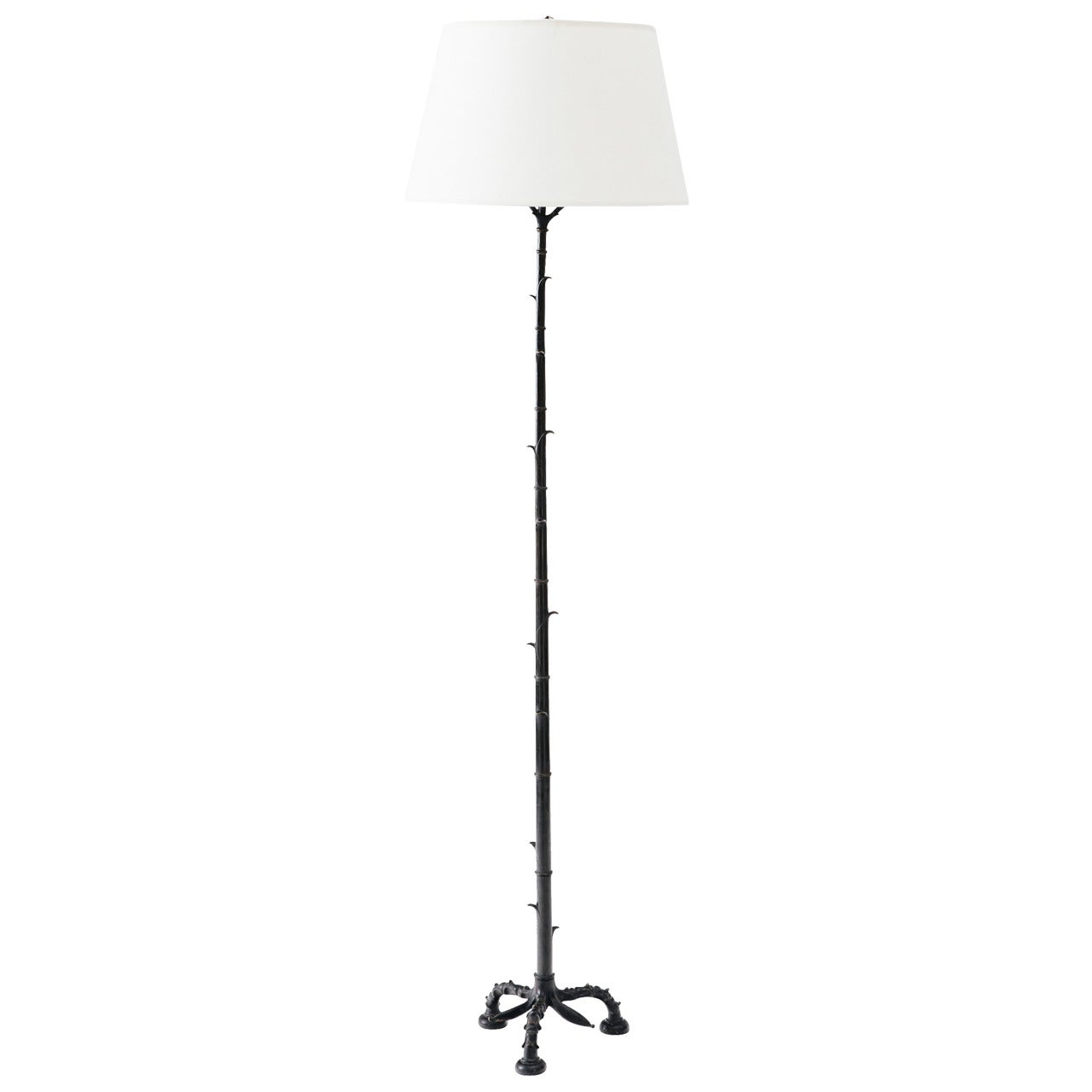 French Patinated Bronze Floor Lamp