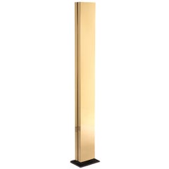 Brass Rectangular Column Floor Lamp