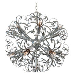 1970s Italian Chrome Sputnik Chandelier 10