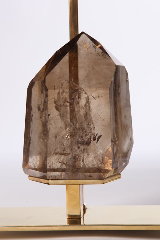 smoky quartz lamp