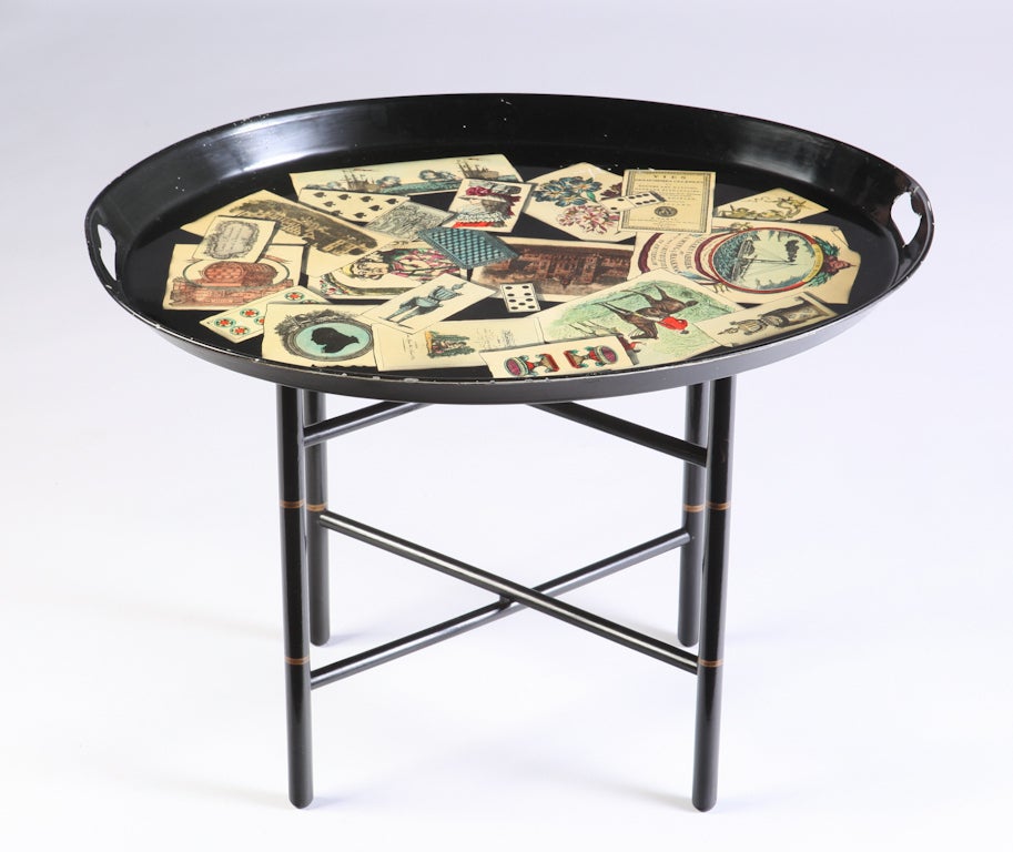 Fornasetti Lacquered Tray Table