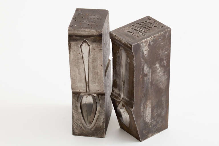 Pair of Steel Spoon Mold Sculptures 2