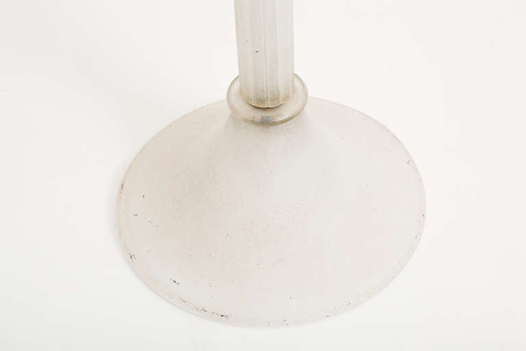 Mid-Century Modern Karl Springer Seguso Glass Torchiere Floor Lamp