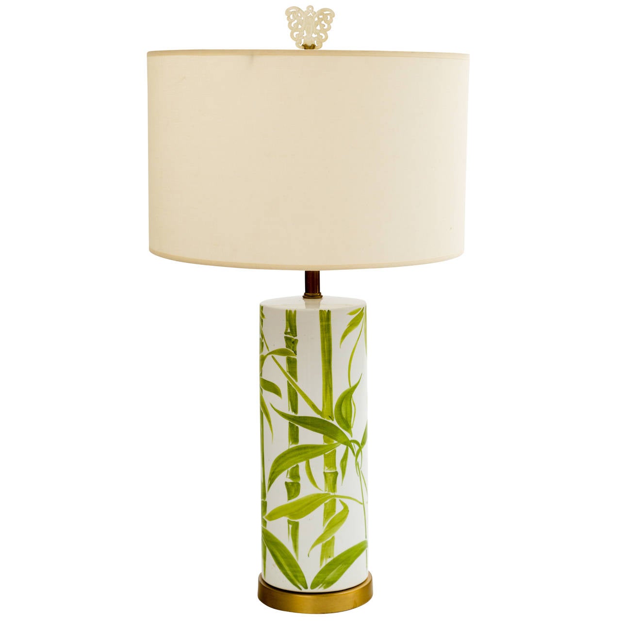 Antique Chinese Jade Quartz Lamp At 1stdibs 1960s Italian Ceramic Bamboo Lamp With Antique Chinese Jade Finial