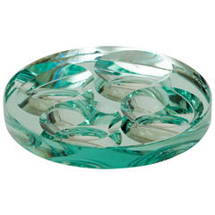 Fontana Arte Op Art Glass Sculpture Dresser Tray