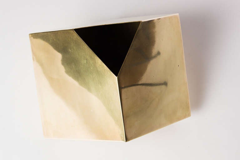 20th Century Cubist Brass Sculpture after Paul Evans