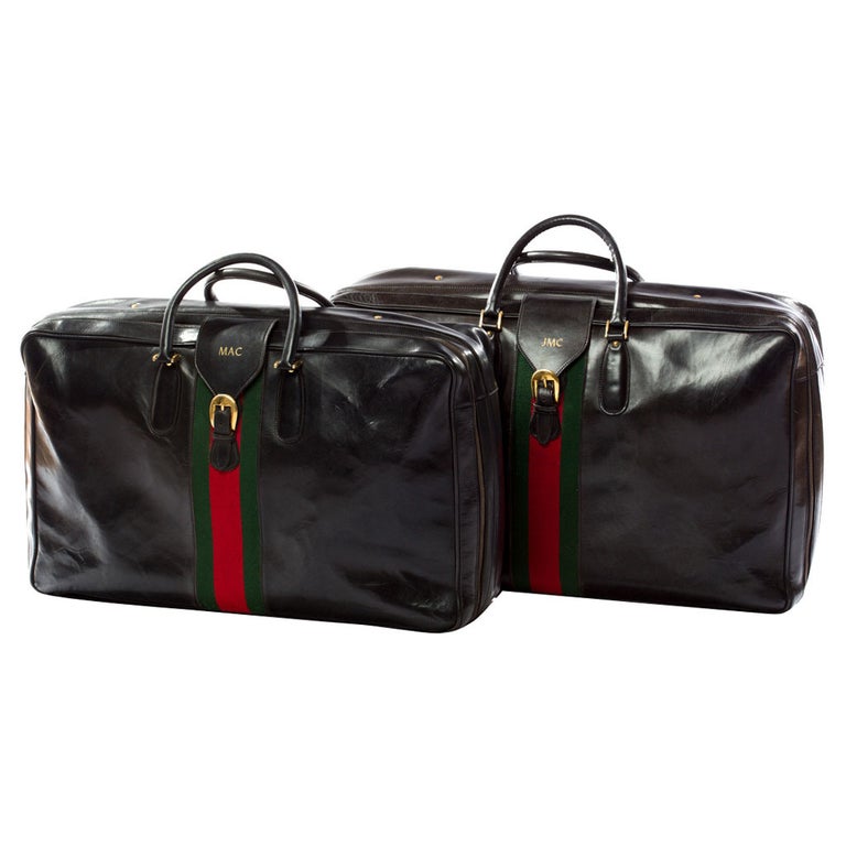Rare 1970s Gucci Leather Luggage Set For Sale at 1stdibs