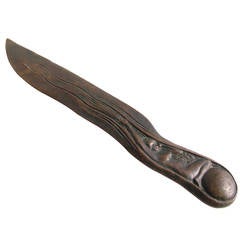 Rare Curt Stoeving Art Nouveau Jugendstil Bronze Letter Opener 8