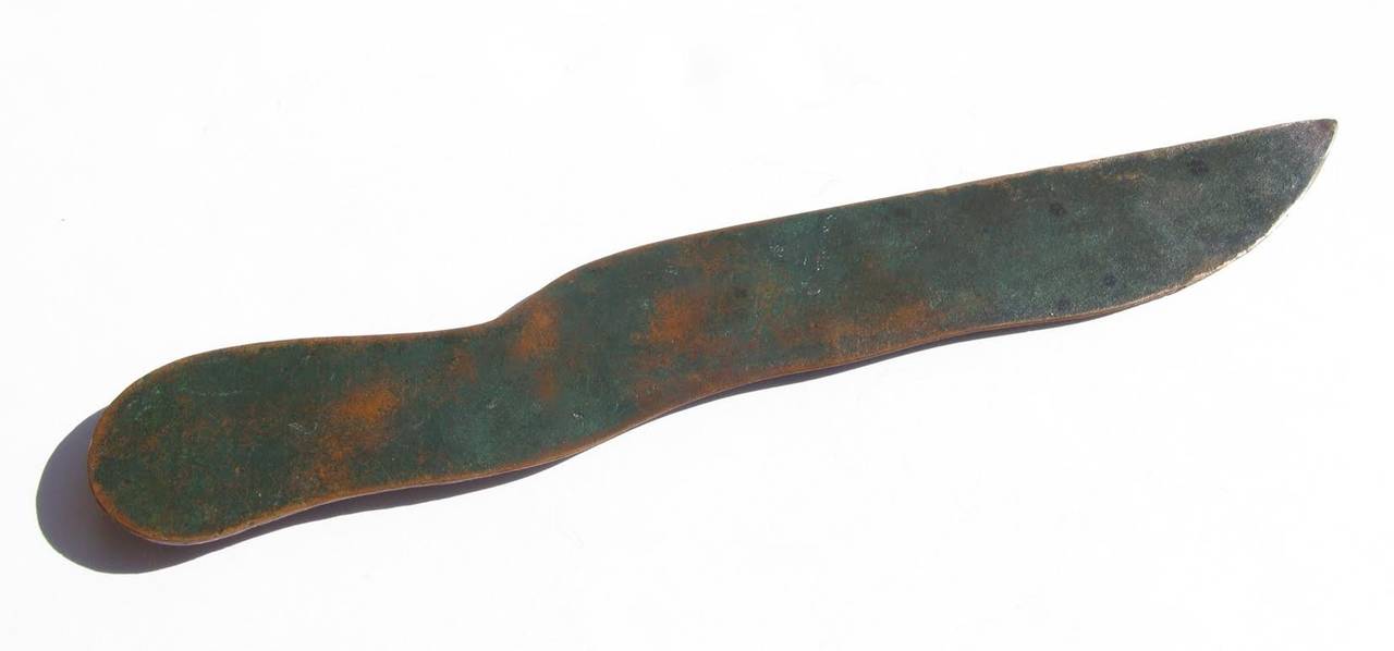 Rare Curt Stoeving Art Nouveau Jugendstil Bronze Letter Opener In Excellent Condition In New York, NY
