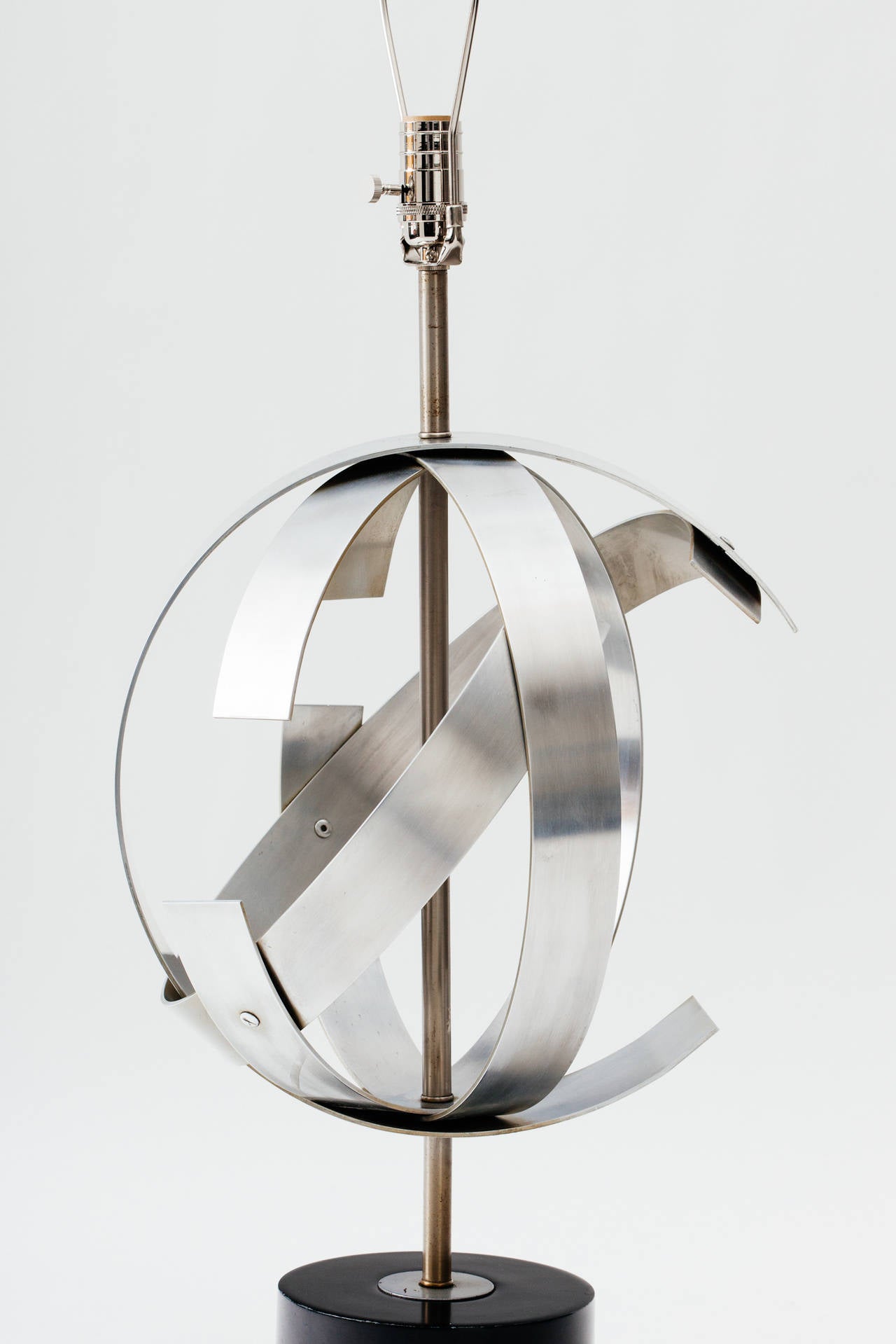 American Abstract Aluminum Sphere Lamp by Laurel Lighting Company, circa 1970