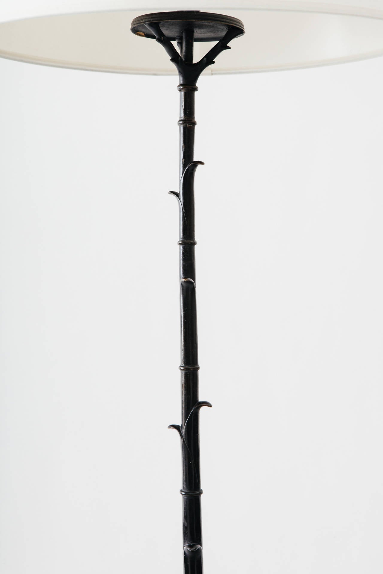 French Patinated Bronze Floor Lamp