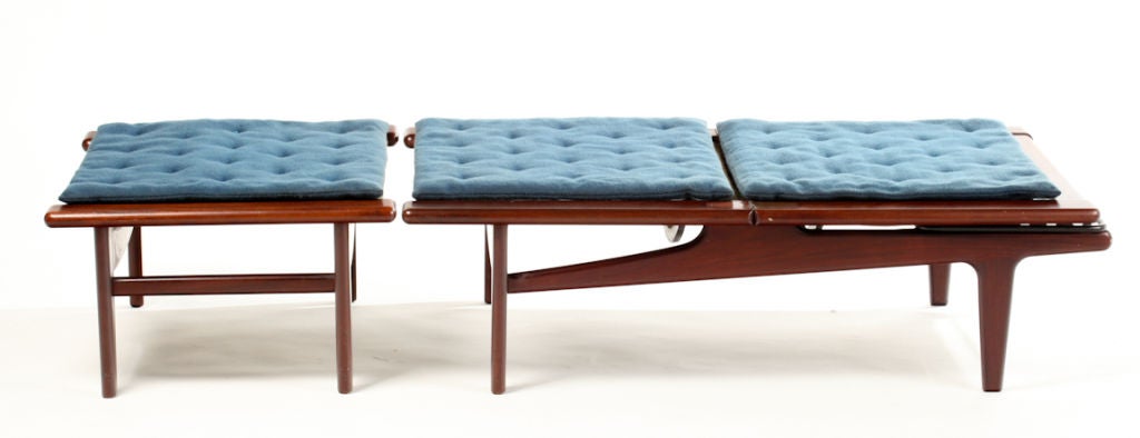 Danish Hans Wegner Multi Adjustable Lounge Chair and Ottoman