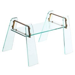 Glass and Brass Coffee Table
