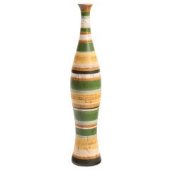 Italian 1950's Faux Bois Ceramic Vase