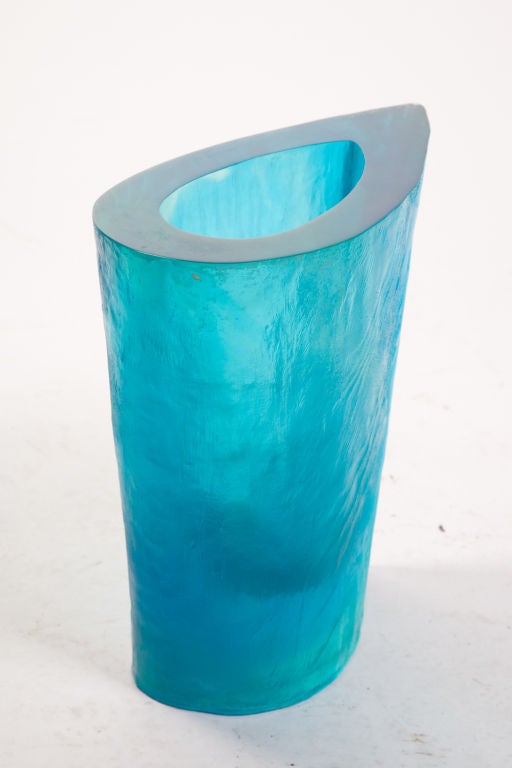 American Terry Balle Acrylic Optical Sculpture Vase