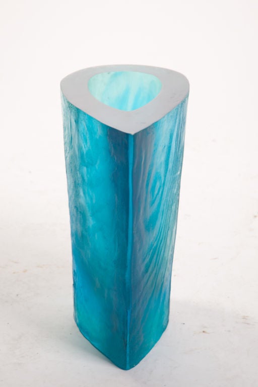 Terry Balle Acrylic Optical Sculpture Vase In Good Condition In New York, NY