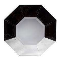 Octagonal 1970s Beveled Glass Mirror after Karl Springer 11