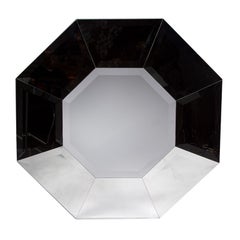 Karl Springer 1970's Octagonal Beveled Glass Mirror