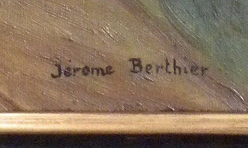 19th Century Amusing primitive painting For Sale