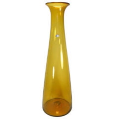 Blenko hand blown glass vase