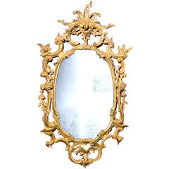 Fine English George III rococo giltwood mirror