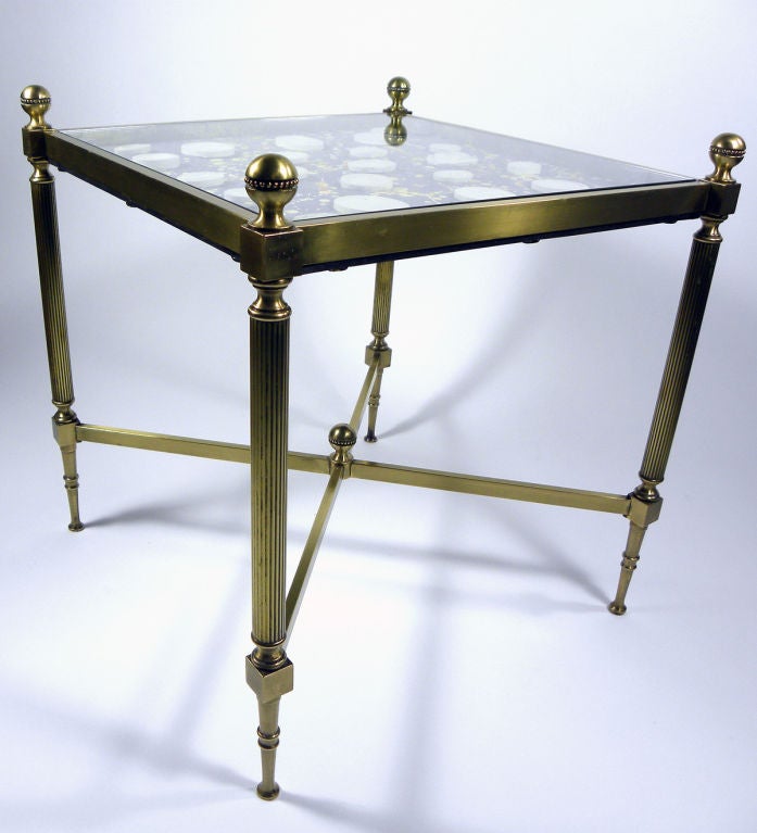 19th Century Pair Of Intaglio-mounted Low Tables For Sale