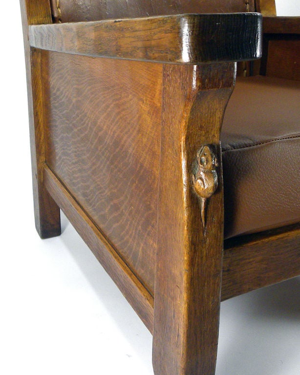 20th Century English oak 'Mouseman' armchair For Sale