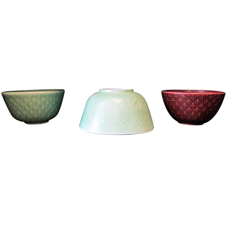 Collection of Marselis Bowls by Nils Thorsson, Danish, circa 1955 For Sale
