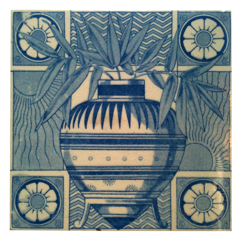 Aesthetic Movement Tile, Sherwin & Cotton, England For Sale