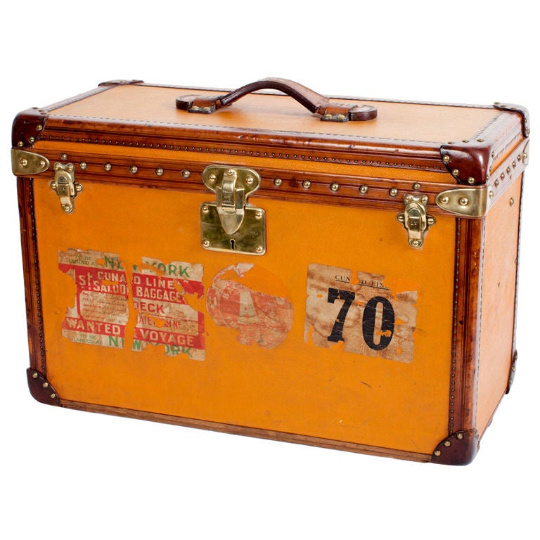 Louis Vuitton Train Case in Orange Vuittonite For Sale