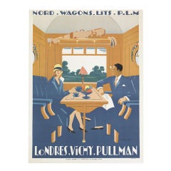 Londres Vichy Pullman Original Poster 1927