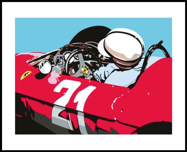 Limited Edition Print "Surtees & Ferrari" by Conrad Leach
