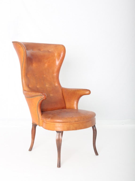 frits henningsen wingback chair