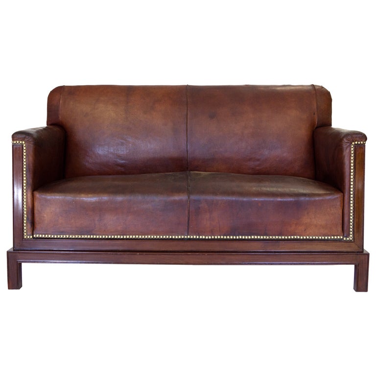Jacob Kjaer Leather Sofa