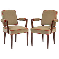 Elegant Pair of French 1950s Armchairs