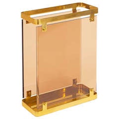 Large Fontana Arte Peach Colored Glass Umbrella Stand 10