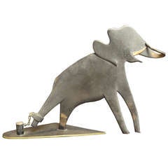 Vintage Bronze Elephant Sculpture by Karl Hagenauer