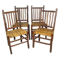 Set of Adirondack Old Hickory Side Chairs