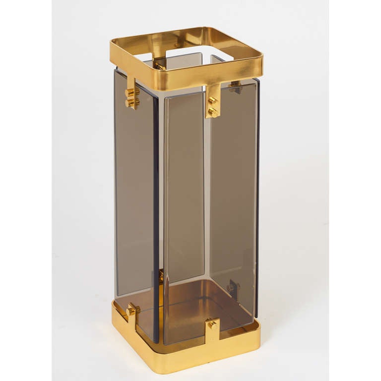 Mid-Century Modern Stand de parapluie en verre de Fontana Arte