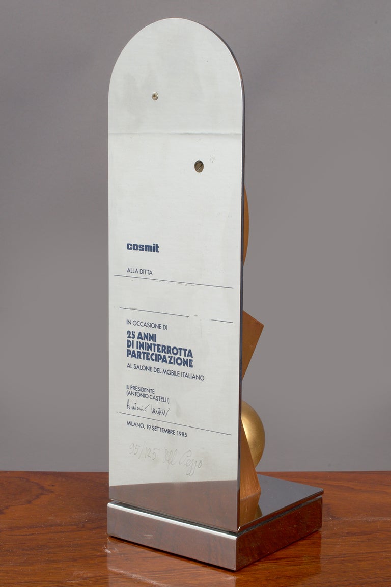 Sculpture en métal de Luccio Del Pezzo, 1985 Bon état - En vente à New York, NY